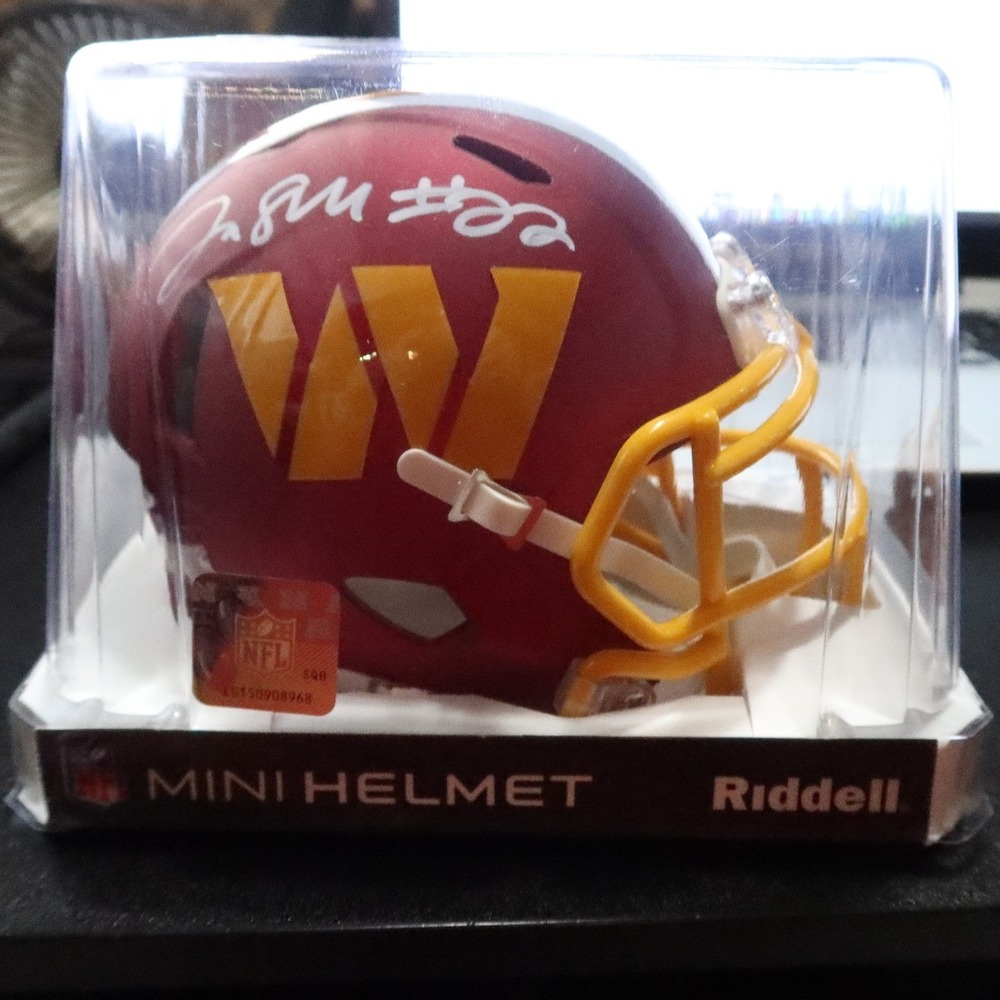Jacory Croskey-Merritt Signed Commanders Speed Mini Helmet (JSA) COA